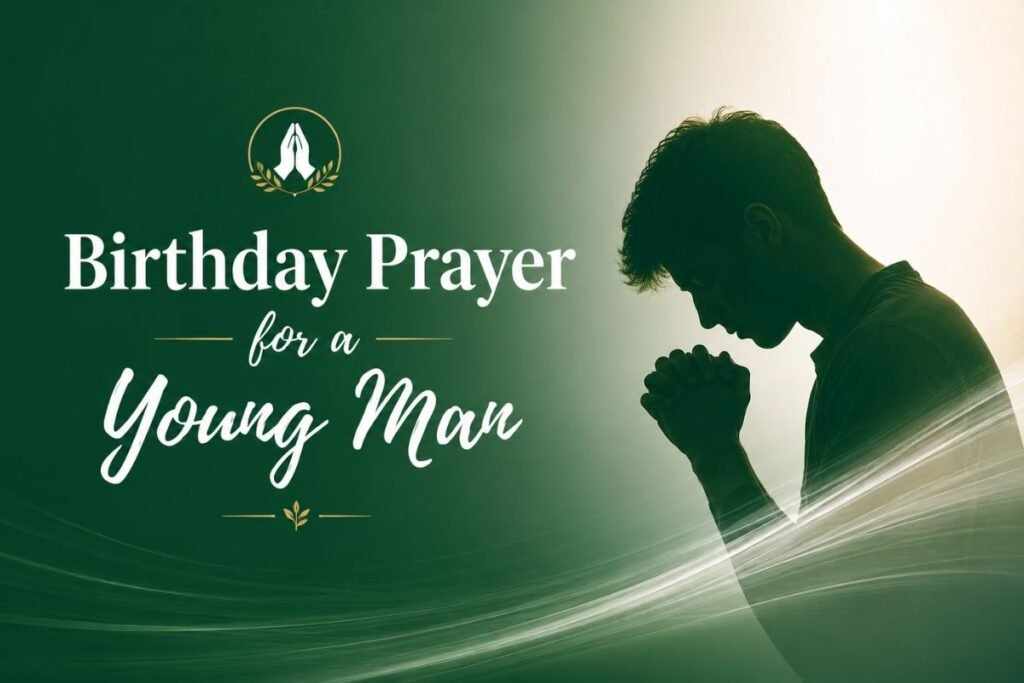 Birthday prayer for a young man seeking God's guidance, protection, wisdom, and strength