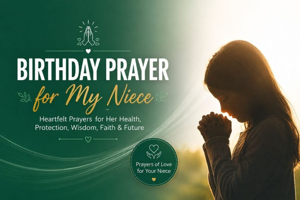 Birthday prayer for my niece with heartfelt prayers for her health, protection, wisdom, faith, and future