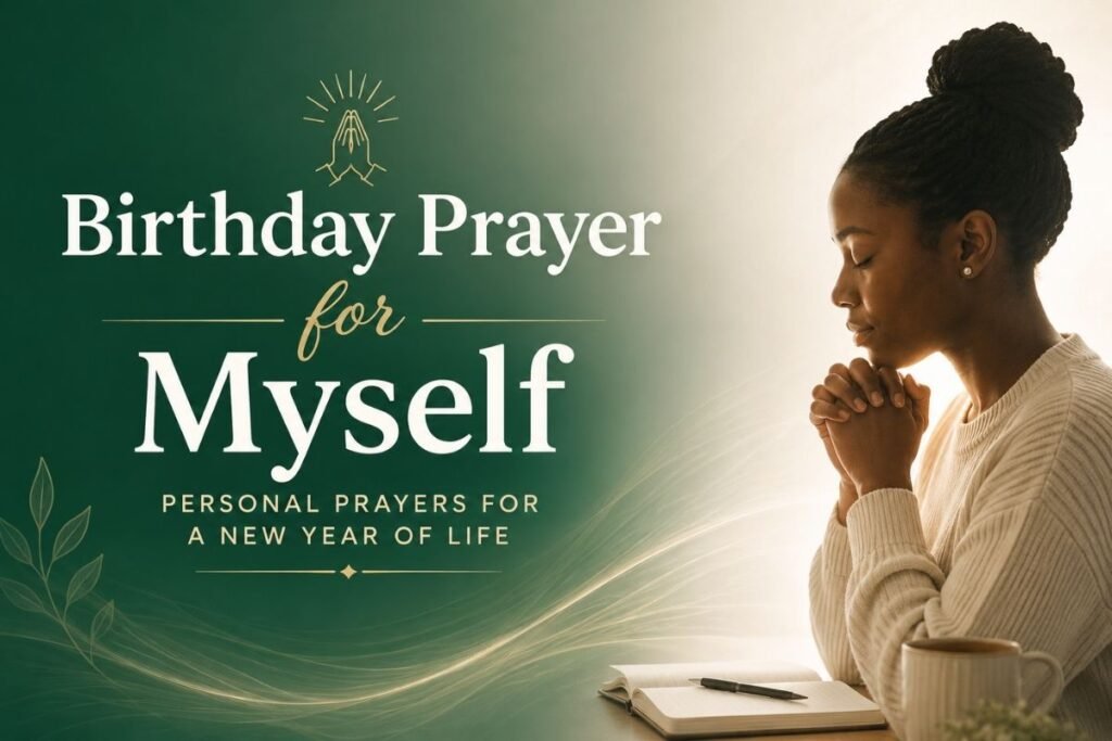 Birthday prayer for myself with a woman praying for a new year of life