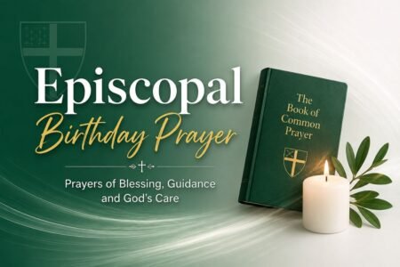 Episcopal birthday prayer with a traditional church setting and prayer book