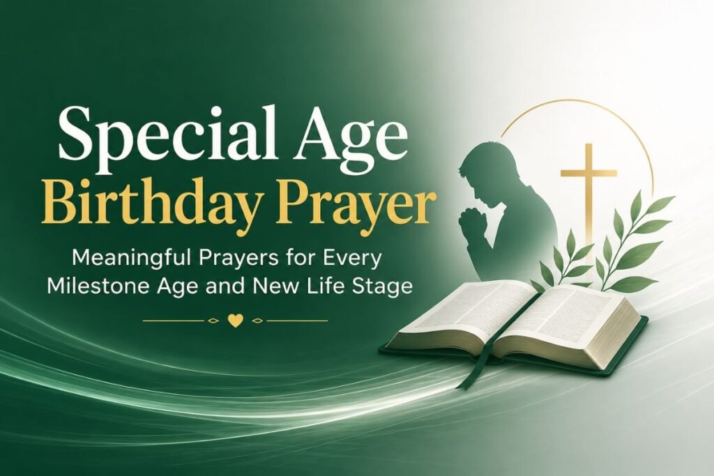 Special age birthday prayer for every milestone age and new life stage