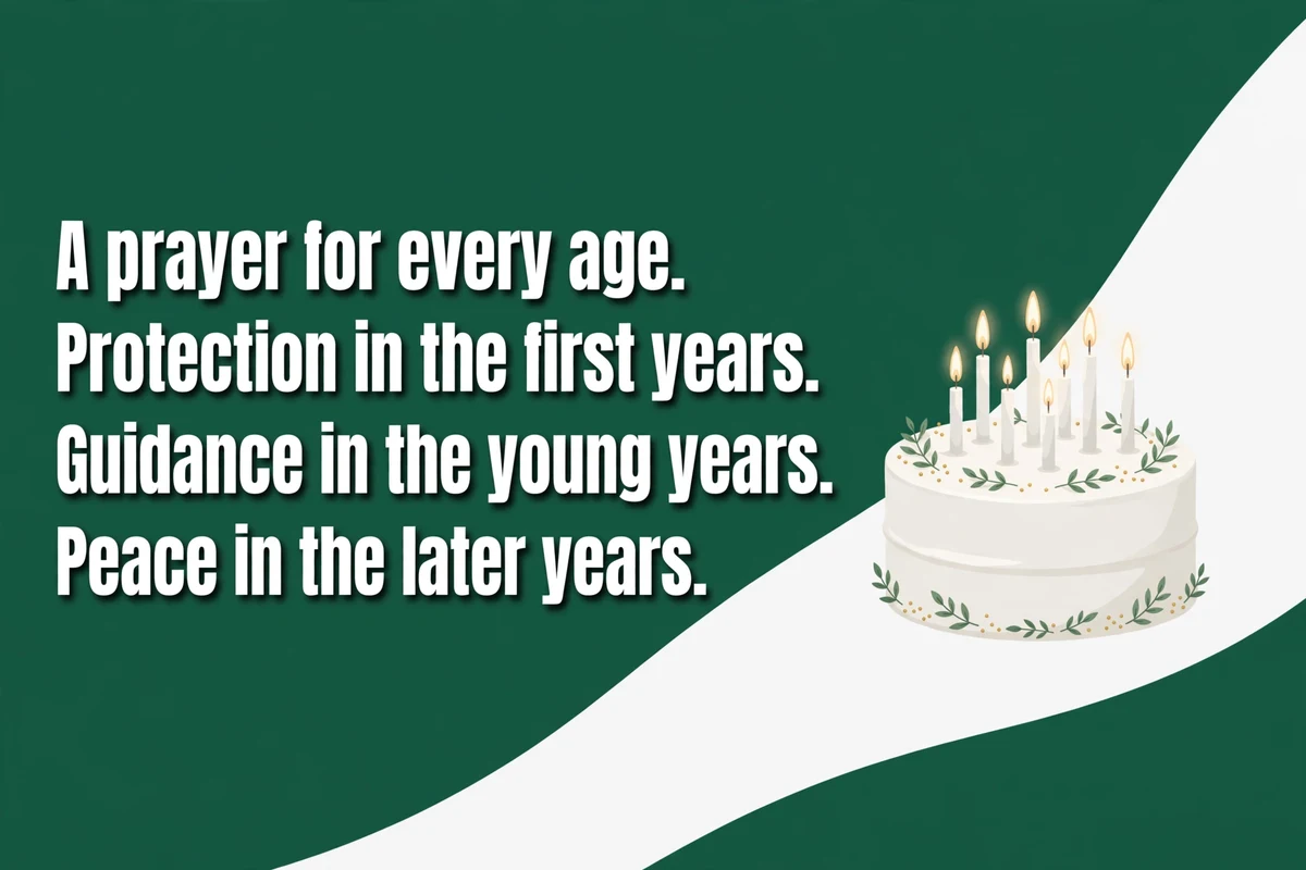 Birthday prayer by age, a prayer for every age from the first birthday to the 100th birthday