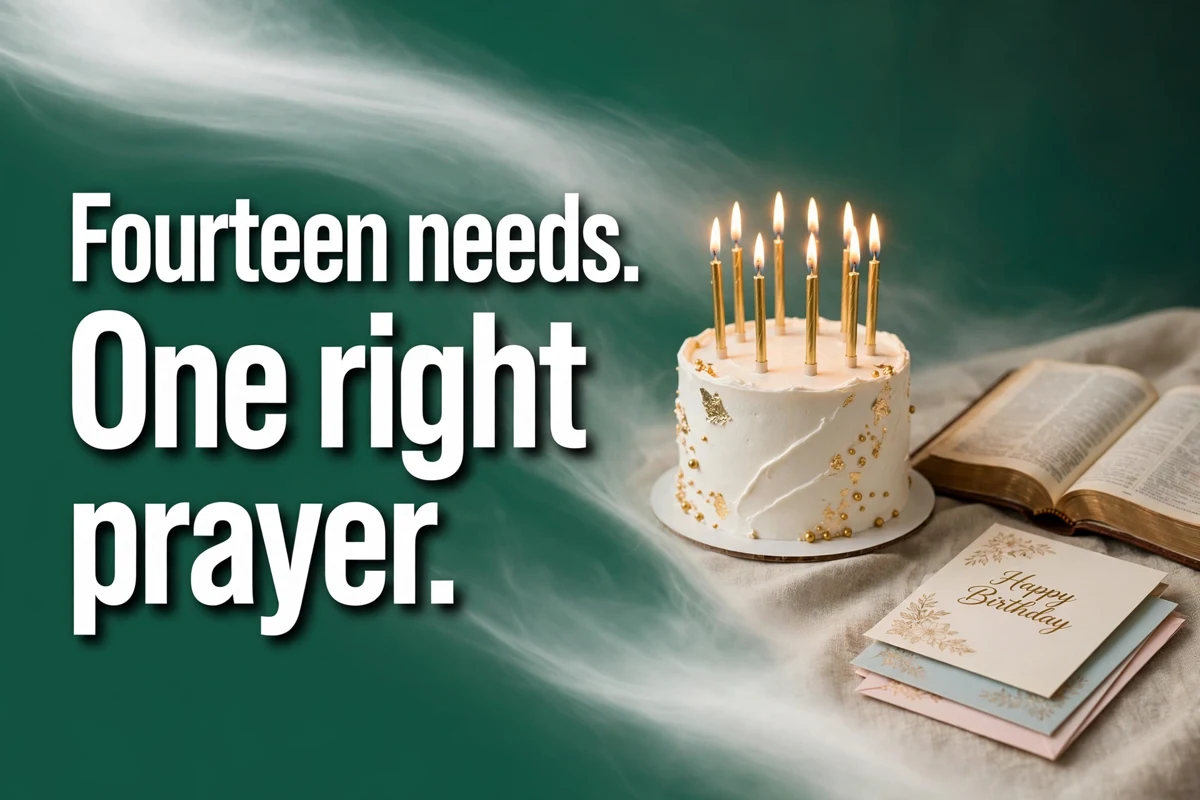 Birthday prayer for needs at a glance, the 14 needs of birthday prayer, from good health and protection to breakthrough and prosperity.