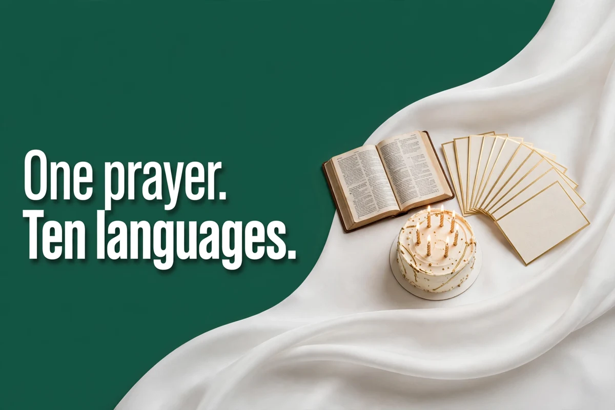 Birthday prayer in different languages at a glance, the 10 languages of this guide, from English and Igbo to Arabic and Hebrew.